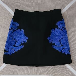 CAMEO Black and Blue Embellished Mini Skirt Size L